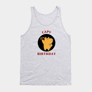 Capy Birthday | Capybara Pun Tank Top